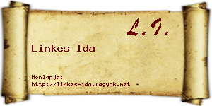 Linkes Ida névjegykártya